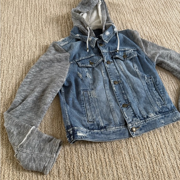 Free People Jean Jacket with hood - Picture 2 of 6